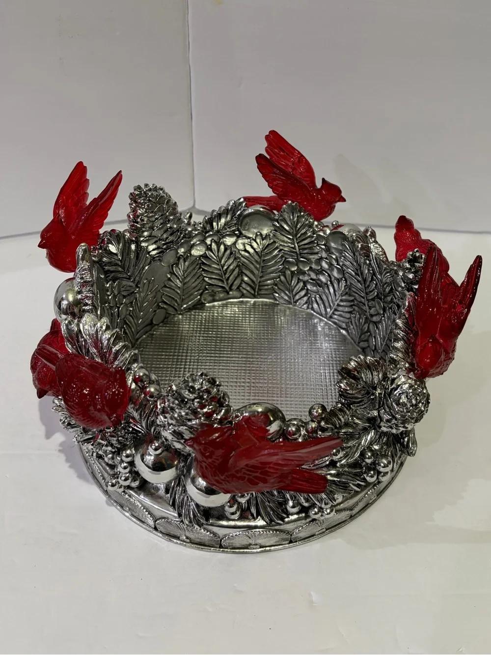 HomeWorx by Slatkin & Co. Cardinal Holiday Pedestal Candle Holder